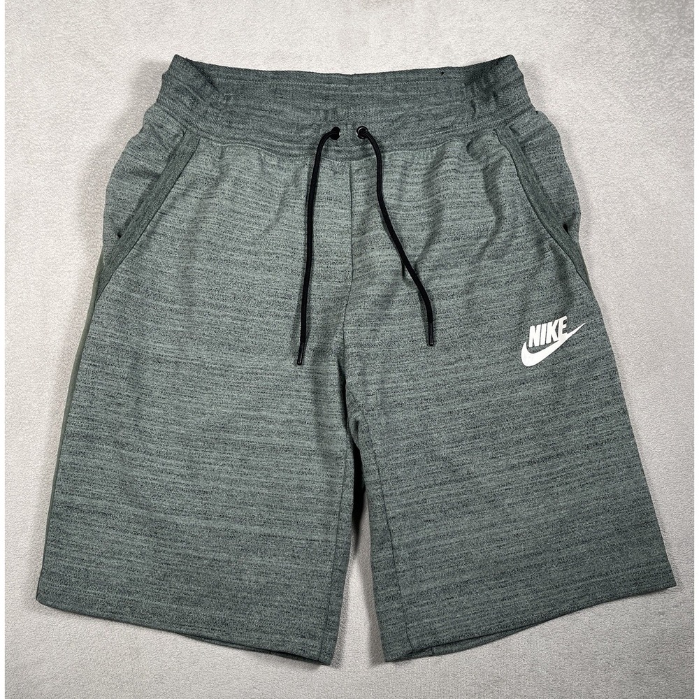 Nike Sportswear Mens Small Sport Clash Shorts Heather Green Fleece 885925-365